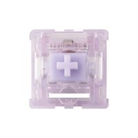 juego de interruptores tactiles silenciosos epomaker lilac 100 piezas eje pom  carcasa de pc interruptor de teclado compatible con teclas de estructura mx