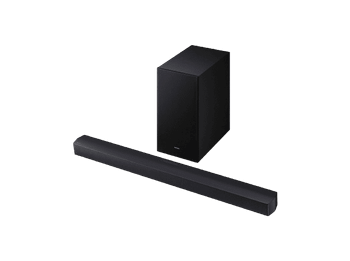 Barra de sonido - Samsung HW-B450F/ZF, Bluetooth, Inalámbrico, 300 W, Subwoofer y Dolby Audio, 2.1 canales, Negro