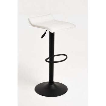 Pack 4 Taburetes Tim Black De Polipiel 85*39*39 Cm - Blanco