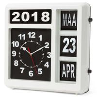 reloj de pared con calendario version holandesa 31x31 cm perel