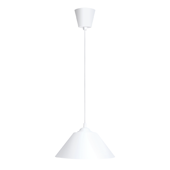 Lámpara de techo colgante Moderna, Aigostar 1m Lámpara Colgante de Plástico Cónica Blanca,Casquillo de Bombilla E27,Lámpara de Techo Industrial Para Cocinas,Restaurantes,Dormitorios,Ø250 mm