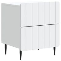 mesita de noche 43x345x495 cm madera - blanco