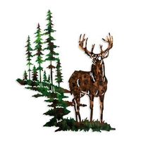 decoracion pared de metal deer 2 multicolor 65x79 cm