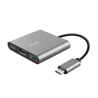 conector multipuerto trust usb-c 3 en 1