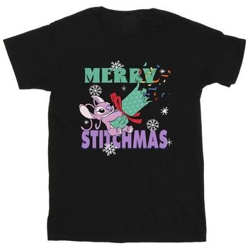 Disney Camiseta Merry Stitchmas para niña