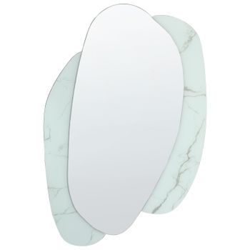 Espejo De Pared De Estilo Moderno En Color Blanco Con Efecto Porcelana 80 X 117 Cm Pannes