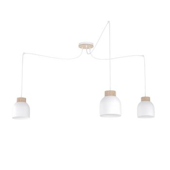 Lámpara colgante prut blanco (3 luces)