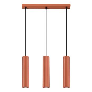 Lámpara de techo ocre rojo aluminio alt. 45 cm