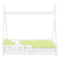 cuna con proteccion anticaida y somier 70x140cm blanco ecd geramny