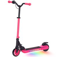 sportnow patinete electrico plegable de 6 anos motor 120 w autonomia 6 km max 10 kmh ruedas de 5 - 55 altura ajustable rosa