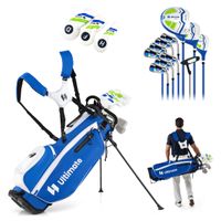costway juego completo de palos de golf para hombre con bolsa de soporte incluye driver 1 460cc madera 3 hibrido hierros 56789ps putter