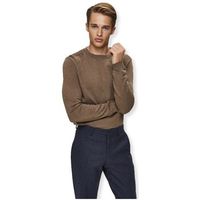 selected jersey noos berg crew knit - teak para hombre