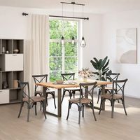 patas para mesarpierna de mesa comedor forma u 2 uds acero natural 90x72-73cm