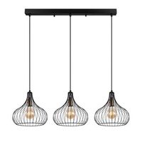 lampara de techo teldamla-11910 negro oro cobrizo metal 76x22x120 cm