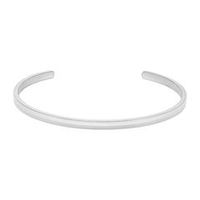 brazalete abierto de acero inoxidable pulido
