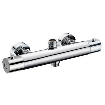 Kibath Grifo Columna Ducha Termostático Tacto Frío Acabado Cromo Brillo Fabricado En Latón