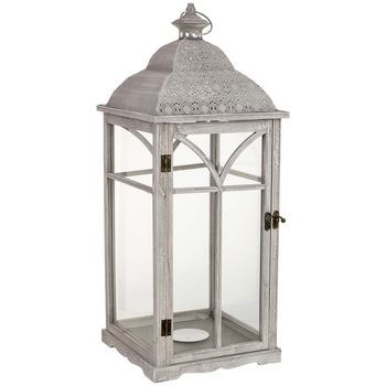 Farol De Madera 30x30x74.5h Cm