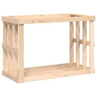 soporte para lena de exterior madera maciza pino 108x52x74 cm vidaxl