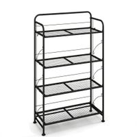 soporte de planta metalico ajustable multifuncional de 4 niveles