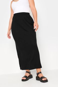 Falda Tubo Con Cinturilla Elástica En Negro, Mujer Curvy Y Tallas Grandes, Yours