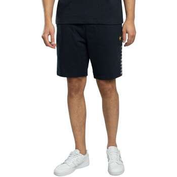 Lyle & Scott Short Pantalones cortos deportivos con paneles de cuadros para hombre