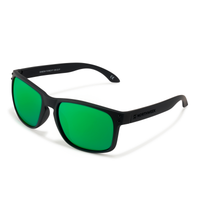 gafas de sol hawkers bold matte black - green polarized