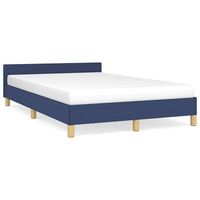 estructura de cama con cabecero sin colchon tela azul 120x200cm vidaxl