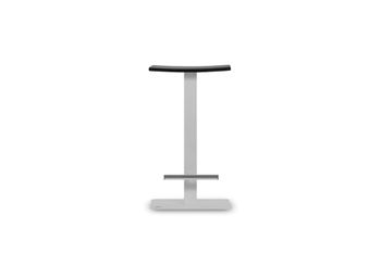 Taburete 63 cm  asiento negro estructura blanco