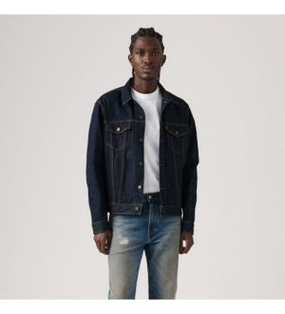 Levi's para hombre. 72334-0791 Chaqueta Trucket marino (M), Casual, Algodón, Denim