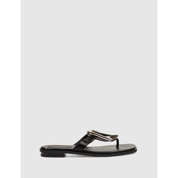 Kamome Trends Sandalias SANDALIA DE DEDO SANGO NEGRO para mujer