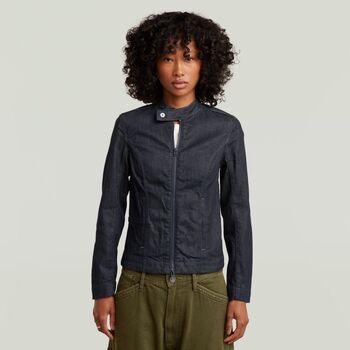 G-Star Raw Cazadora de cuero D27924-8968 MOTO SLIM OVERSHIRT-001 RAW DENIM para mujer