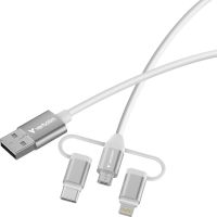 cable usb verbatim 3 en 1 1 m usb a a usb-cmicro usblightning blanco