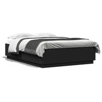 estructura de cama madera de ingenieria negra 150x200 cm vidaxl