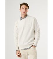 pepe jeans para hombre pm5800013 sudadera macbeth small logo plain blanco roto xs casual algodon