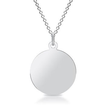 Cadena de plata con posibilidad de grabar el colgante