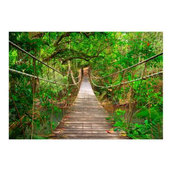 Papel Pintado 3d - Puente Entre Árboles (350x245 Cm)