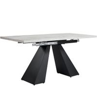 mesa de comedor extensible para sala de estar y oficina en casa 159x74x77 cm negro y gris   aosom espana