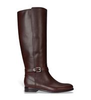 lauren ralph lauren para mujer 802974383002 botaa altas brooke ii de piel de becerro marron 35 plano cremallera casual