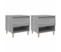 vidaxl mesitas de noche 2 uds contrachapada gris sonoma 50x46x50 cm