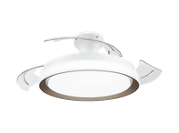 ventilador de techo con luz - philips bliss 2026 28w 6 velocidades aspas retractiles 106cm 4500 lum regulables mando a distanciablancodorado