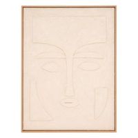 lienzo 3d nyer rectangular 60 x 80 cm color beige - atmosphera createur dinterieur