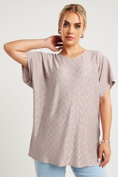 Limited Collection Top Rosa Zigzag Plisado De Ondas, Mujer Curvy Y Tallas Grandes, Limited Collection