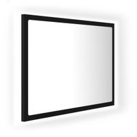 espejo de bano acrilico madera negro brillo 60x85x37 cm