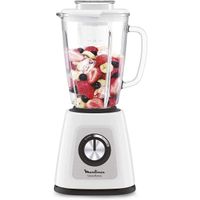 batidora de vaso moulinex lm4301 800 w 4 cuchillas funcion pica hielos 3 velocidades jarra cristal 175l smoothie zumos batidos