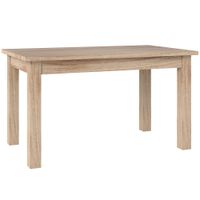 homcom mesa de comedor rectangular 140x80 cm para 6 personas tablero laminado de 30 mm y patas robustas estilo moderno natural