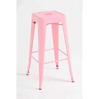 Pack 2 Taburetes Torix Altos 76 Cm De Acero Reforzado 76*30*30 Cm - Rosa