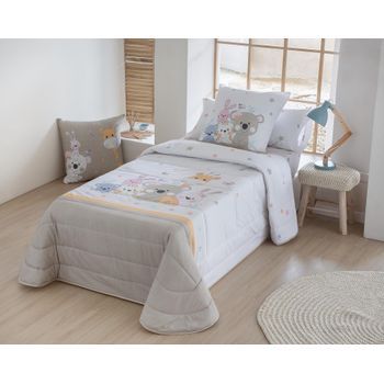 Colcha Bouti Modelo Bunny Jvr 205x270 Para Cama 105 Cm.