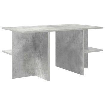 Mesa De Café - Mesa De Centro - Mesa Baja Gris Hormigón 87 X 50 X 45 Cm Madera De Ingeniería