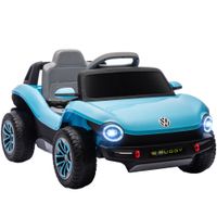 aiyaplay coche electrico para ninos de 3 anos volkswagen e-buggy 12v con mando a distancia 24 g ruedas con suspension azul