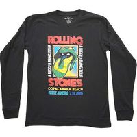 the rolling stones camiseta manga larga copacabana beach para mujer